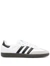 Adidas Originals Low-top Sneakers With Contrast Stripes And Suede Accents In White