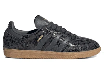 Pre-owned Adidas Originals Samba Og Snakeskin Black (women's) Sneakers In Core Black/grey Six/gum 3