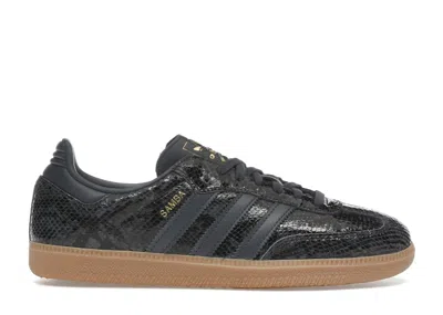 Pre-owned Adidas Originals Samba Og Snakeskin Black (women's) Sneakers In Core Black/grey Six/gum 3