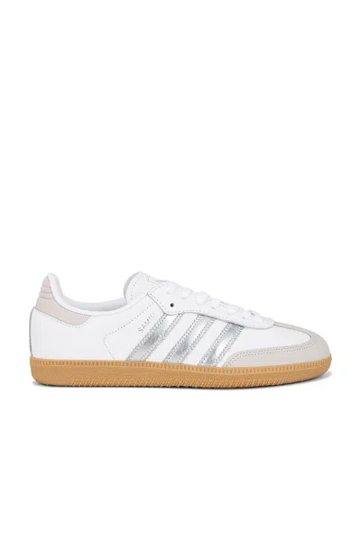 Adidas Originals Womens Adidas Samba Og Logo-print Leather And Suede Low-top Trainers In White