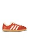 Adidas Originals Womens Adidas Samba Og Leather Low-top Trainers In Collegiate Orange & Cream White
