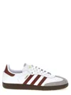 Adidas Originals Womens Putty Grey Maroon Gold M Samba Og Leather Low-top Trainers