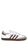 Adidas Originals Womens Putty Grey Maroon Gold M Samba Og Leather Low-top Trainers