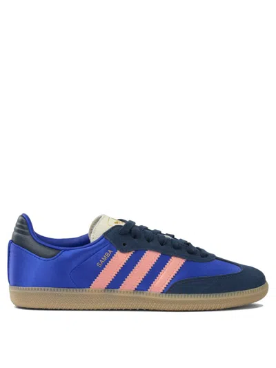 Adidas Originals Samba Three-stripe Sneakers In Blue