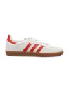 Adidas Originals Adidas Samba Og Knitted Low-top Sneakers In Red And White Leather And Suede In Crywht Prered
