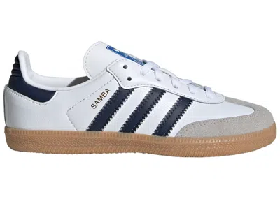 Pre-owned Adidas Originals Samba Og Sneakers In Cloud White/night Indigo/gum