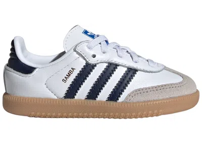 Pre-owned Adidas Originals Samba Og Sneakers In Cloud White/night Indigo/gum