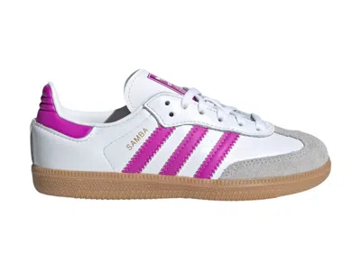 Pre-owned Adidas Originals Samba Og Sneakers In Cloud White/purple Burst/gum