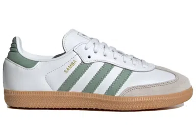Pre-owned Adidas Originals Samba Og Sneakers In Cloud White/silver Green/gum In Multi