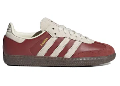 Pre-owned Adidas Originals Samba Og Sneakers In Preloved Ruby/cream White/gum