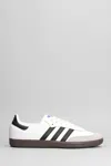 Adidas Originals Adidas Men's White Core Black Gold Me Sambae Suede And Leather Low-top Trainers In White