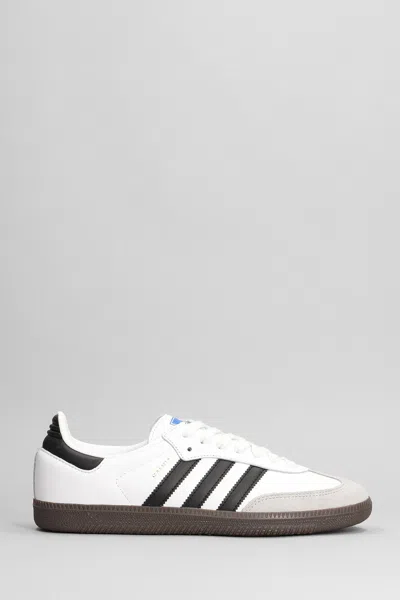 ADIDAS ORIGINALS SAMBA OG SNEAKERS IN WHITE LEATHER