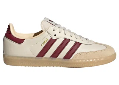 Pre-owned Adidas Originals Samba Og Sneakers In Wonder White/shadow Red/gum