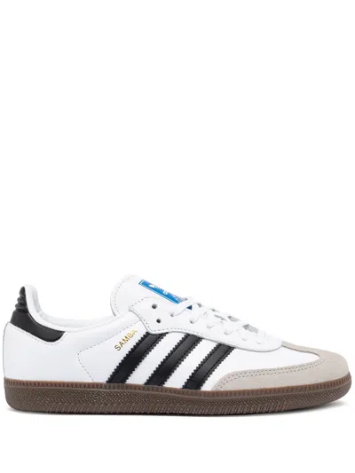 Adidas Originals Womens Silver Metallic Black Gu Samba Og Logo-print Metallic-leather Low-top Trainers Eur 36 / 3 Uk In White