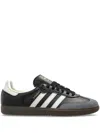 Adidas Originals Low-top Rubber Sole Sneakers With Contrast Stripes In Black