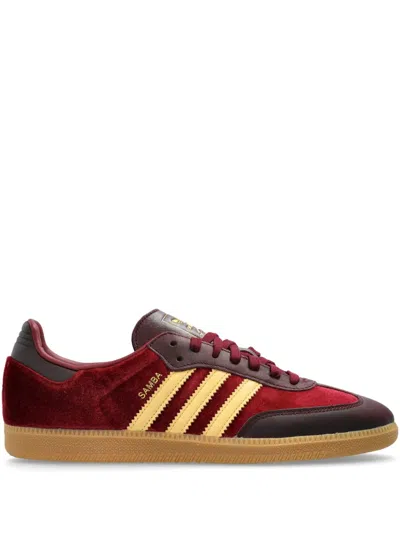 Adidas Originals Samba Og Velvet Sneakers In Red