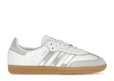 Pre-owned Adidas Originals Samba Og White Grey (women's) Sneakers In Footwear White/silver Metallic/grey One