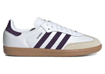 Pre-owned Adidas Originals Samba Og White (women's) Sneakers In Cloud White/alumina/aurora Plum