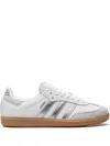 Adidas Originals Womens Adidas Samba Og Logo-print Leather And Suede Low-top Trainers In White