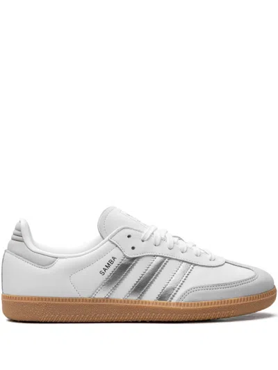 ADIDAS ORIGINALS SAMBA OG "WHITE/SILVER METALLIC/GREY" SNEAKERS