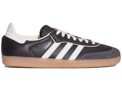 Pre-owned Adidas Originals Samba Og (women's) Sneakers In Aura Black/cream White/gold Metallic