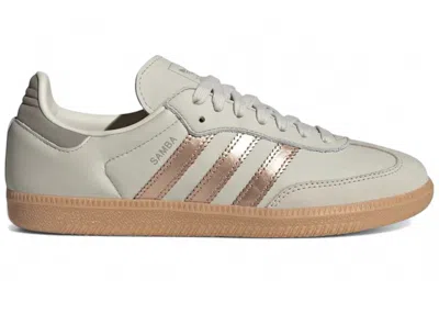 Pre-owned Adidas Originals Samba Og (women's) Sneakers In Clear Brown/copper Metallic/putty Beige