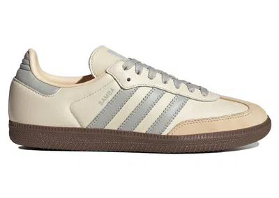 Pre-owned Adidas Originals Samba Og (women's) Sneakers In Cream White/wonder Silver/sand Strata In Multi