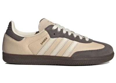 Pre-owned Adidas Originals Samba Og (women's) Sneakers In Crystal Sand/cream White/charcoal