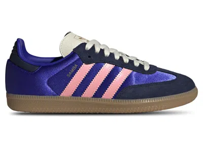 Pre-owned Adidas Originals Samba Og (women's) Sneakers In Lucid Blue/night Indigo/gum