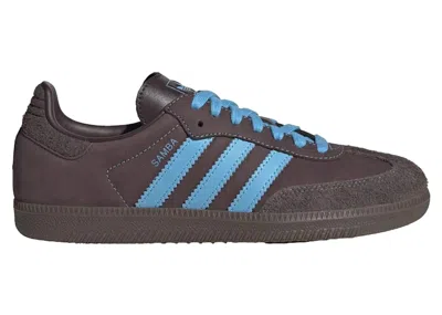 Pre-owned Adidas Originals Samba Og (women's) Sneakers In Shadow Brown/sky Blue Rush/dark Brown