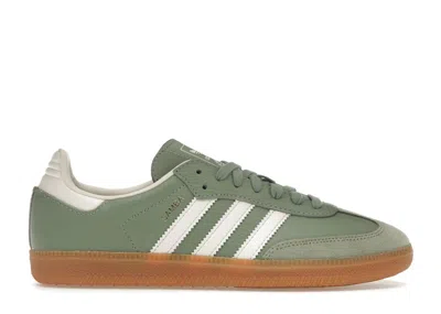 Pre-owned Adidas Originals Samba Og (women's) Sneakers In Silver Green/chalk White/gum