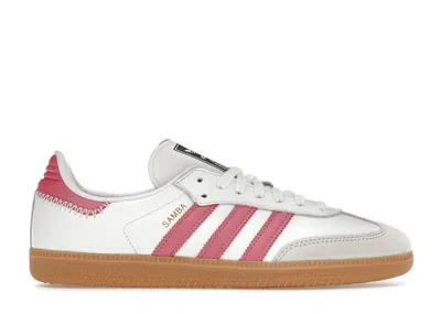 Pre-owned Adidas Originals Samba Og (women's) Sneakers In White/rose Tone/collegiate Green In Multi