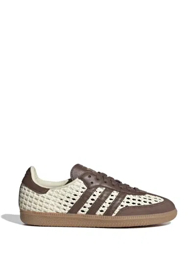 Adidas Originals Samba Og Woven Leather Sneakers In Neutral