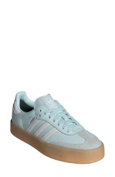 Adidas Originals Samba Sneaker In Almost Blue/white/silver