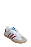 Adidas Originals Samba Sneaker In White/ Burgundy/ Gum