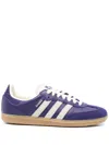 Adidas Originals Striped Rubber Lace-up Low-top Sneakers In Blue