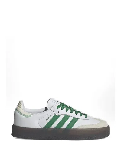 Adidas Originals Sambae Leather Sneakers In White