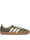 Adidas Originals Samba Og Nubuck-trimmed Full-grain Leather Sneakers In Green