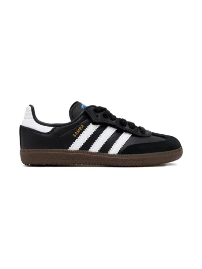 Adidas Originals Kids' Samba Three-stripe Sneakers In Black