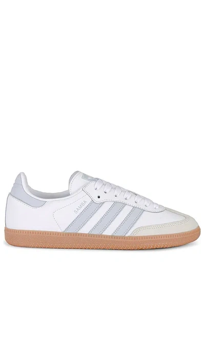 Adidas Originals Womens Adidas Samba Og Logo-print Leather And Suede Low-top Trainers In White