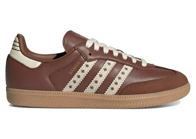 Pre-owned Adidas Originals Samba (women's) Sneakers In Preloved Brown/cream White