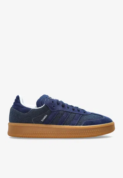 Adidas Originals Samba Xlg Denim Low-top Sneakers In Blue