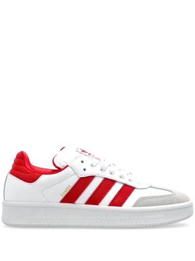 Adidas Originals Samba Xlg Sneakers In White/scarlet/clear Granite
