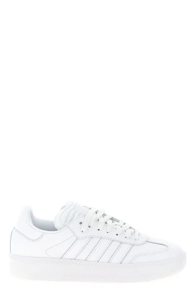 Adidas Originals Samba Xlg Sneakers Rubber Sole Stitch Detailing In White