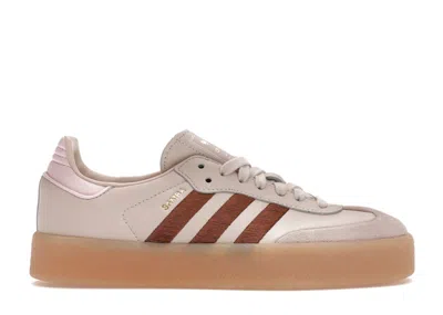 Pre-owned Adidas Originals Sambae Gum (women's) Sneakers In Putty Mauve/preloved Brown/clear Pink