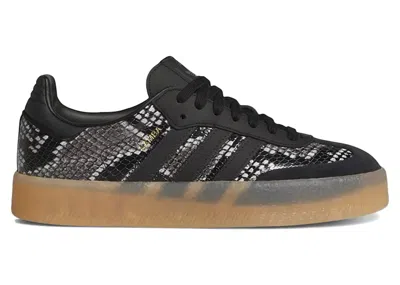 Pre-owned Adidas Originals Sambae Snakeskin Black (women's) Sneakers In Core Black/grey Five In Multi