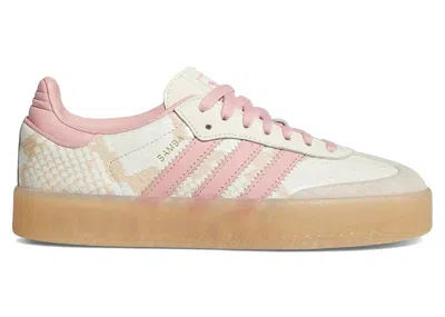 Pre-owned Adidas Originals Sambae Snakeskin (women's) Sneakers In Cream White/wonder Mauve In Multi