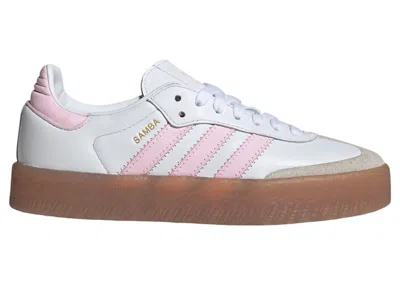 Pre-owned Adidas Originals Sambae Sneakers In Cloud White/clear Pink/gold Metallic
