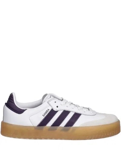 Adidas Originals Sambae Three-stripe Sneakers In White