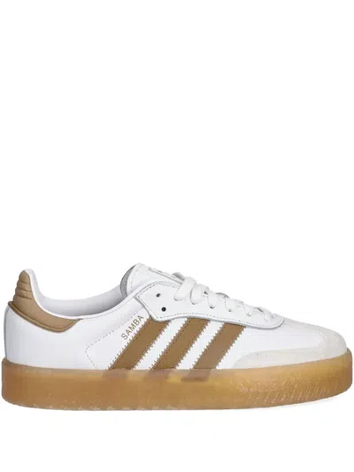 Adidas Originals Sambae Three-stripe Sneakers In White